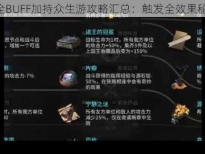 《全BUFF加持众生游攻略汇总：触发全效果秘籍》