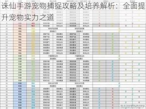 诛仙手游宠物捕捉攻略及培养解析：全面提升宠物实力之道