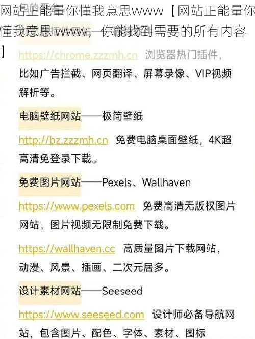 网站正能量你懂我意思www【网站正能量你懂我意思 www，你能找到需要的所有内容】