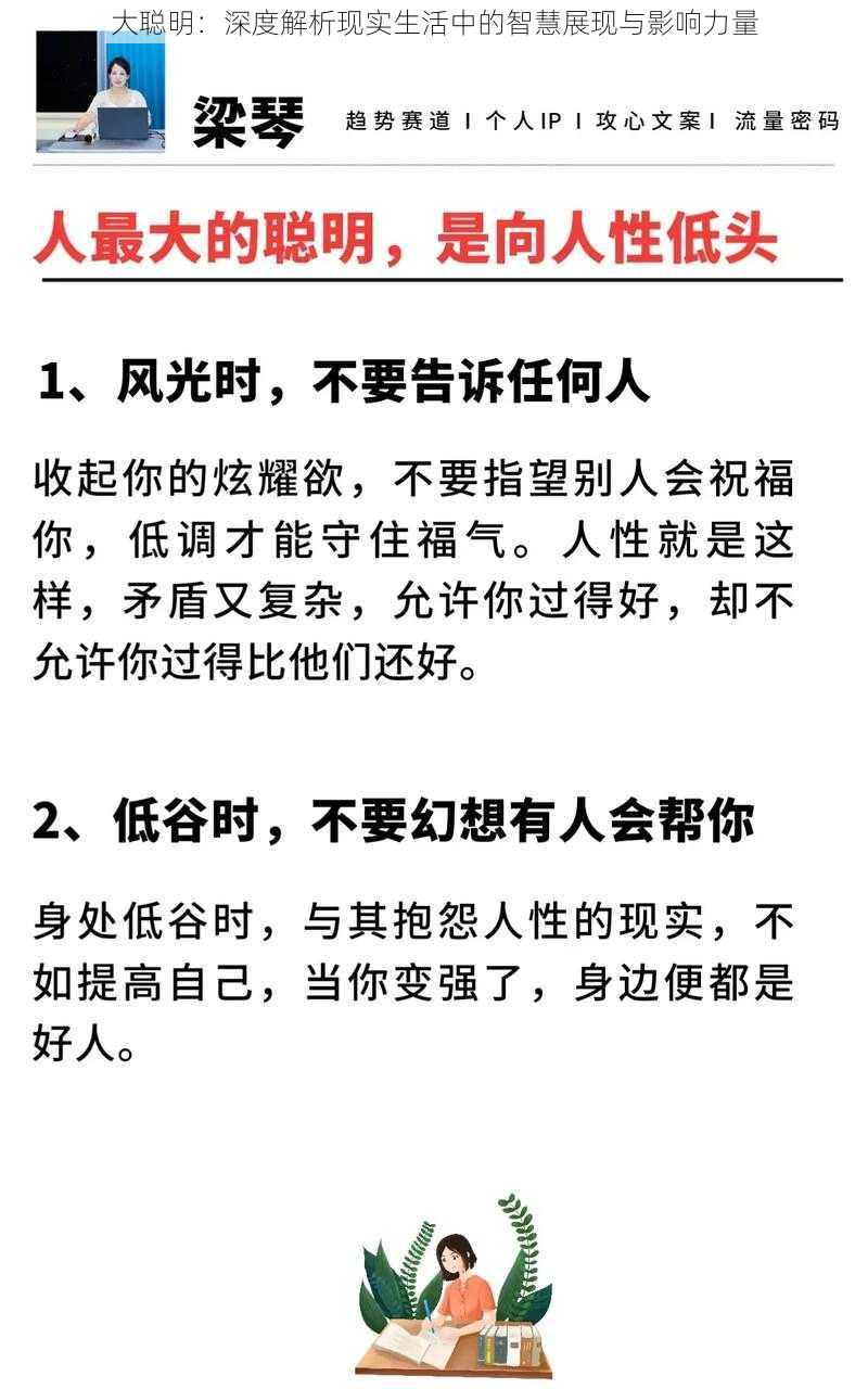 大聪明：深度解析现实生活中的智慧展现与影响力量